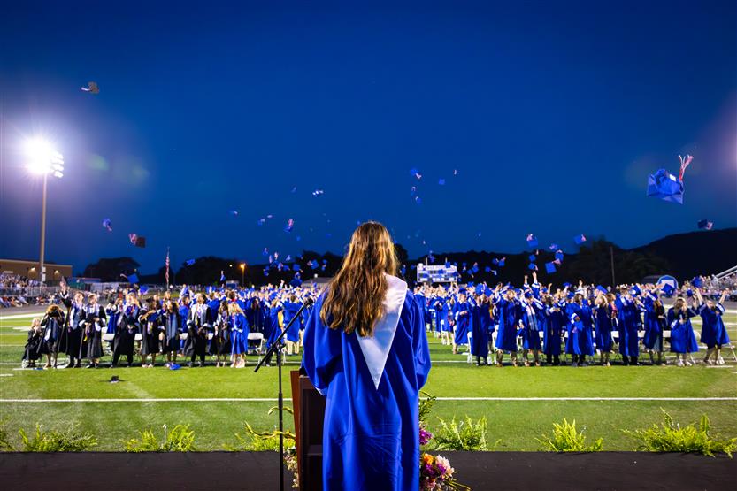 Students celebrate graduating